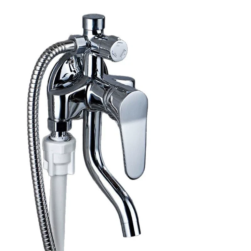 Exposed three-mode shower set - mixer detail